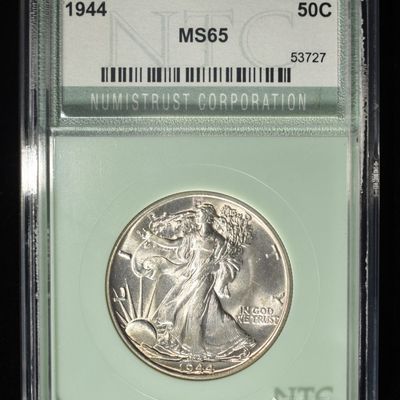 Sale Photo Thumbnail #51: 1944 WALKING LIBERTY 50C NTC GEM BU