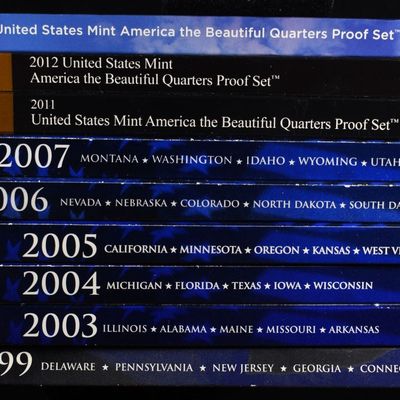 Sale Photo Thumbnail #258: 99, 03-07 & 11-13 QUARTERS PROOF SETS