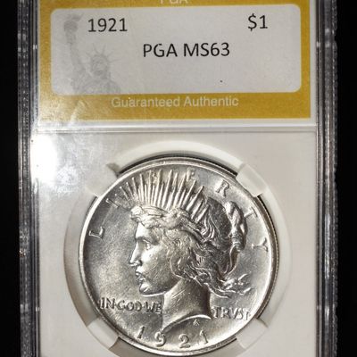 Sale Photo Thumbnail #207: 1921 PEACE DOLLAR PGA CH BU
