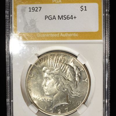 Sale Photo Thumbnail #216: 1927 PEACE DOLLAR PGA CH/GEM BU