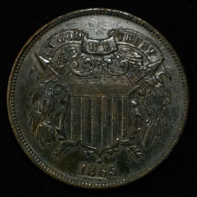 Sale Photo Thumbnail #183: 1865 TWO-CENT PIECE AU