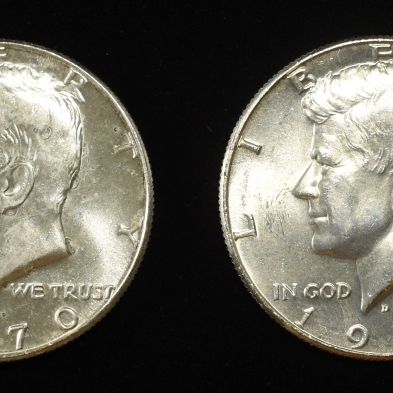 Sale Photo Thumbnail #190: (4) 1970-D KENNEDY HALF DOLLARS BU