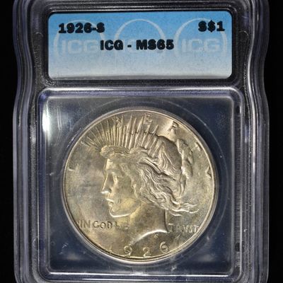 Sale Photo Thumbnail #14: 1926-S PEACE DOLLAR ICG MS65