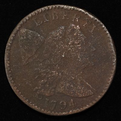 Sale Photo Thumbnail #139: 1794 FLOWING HAIR  LARGE CENT FINE