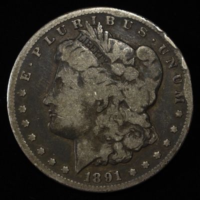 Sale Photo Thumbnail #72: 1891-S MORGAN DOLLAR DAMAGED
