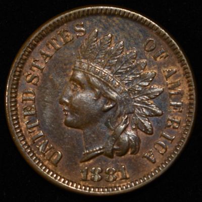 Sale Photo Thumbnail #160: 1881 INDIAN HEAD CENT CH BU