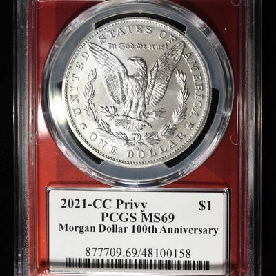 Sale Photo Thumbnail #12: 2021-CC  PRIVY MORGAN DOLLAR PCGS MS69
