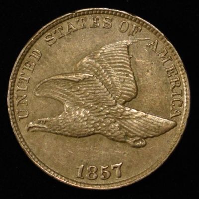 Sale Photo Thumbnail #151: 1857 FLYING EAGLE CENT BU