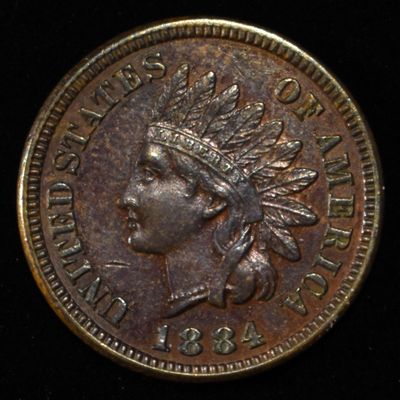 Sale Photo Thumbnail #163: 1884 INDIAN HEAD CENT CH BU
