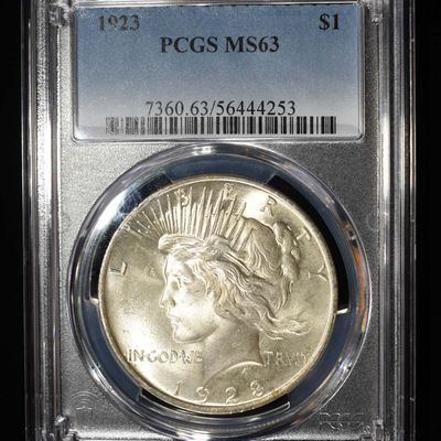 Sale Photo Thumbnail #209: 1923 PEACE DOLLAR PCGS MS-63