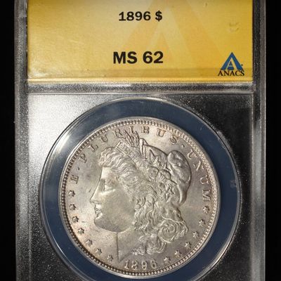 Sale Photo Thumbnail #201: 1896 MORGAN DOLLAR  MS 62 ANACS