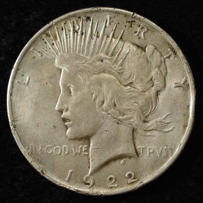 Sale Photo Thumbnail #84: 1922 PEACE DOLLAR DAMAGED