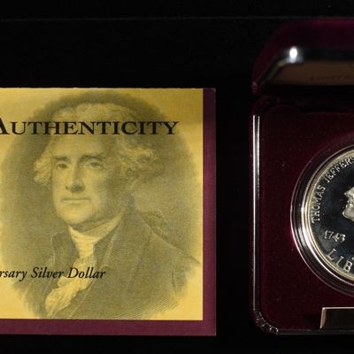 Sale Photo Thumbnail #342: 1993-S THOMAS JEFFERSON 250TH ANNIV COMMEMORATIVE