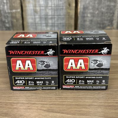 A Pair of Winchester AA Super Sport .410 Gauge Shotgun Shell Boxes