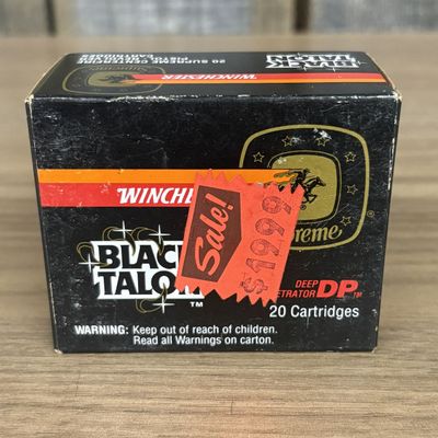 A Box of Twenty Winchester Supreme Black Talon 357 Magnum 180 Grain SXT Cartridges