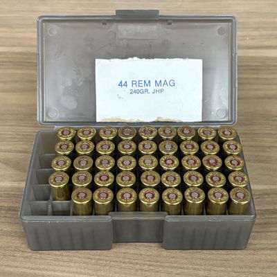 A Collection of W-W Super 44 Rem Mag 240gr. JHP Ammunition in a Midway Case
