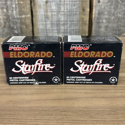 A Pair of PMC Eldorado Starfire .40 Smith and Wesson Ammunition Boxes