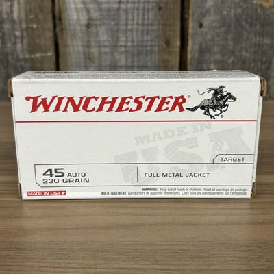 Winchester 45 Auto 230 Grain Full Metal Jacket Target Ammunition