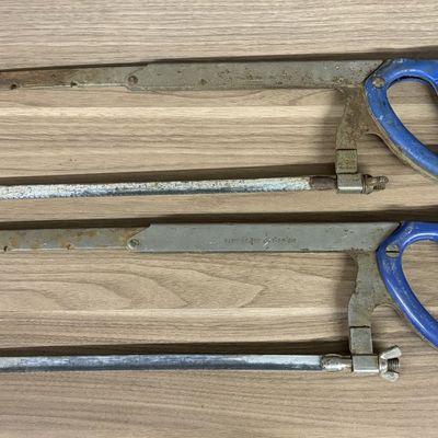 A Pair of Blue Grass No. T-BG-317 Adjustable Steel Hacksaws