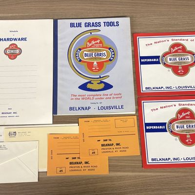 A Collection of Belknap Inc. Blue Grass Tools Advertising Ephemera and Stationery