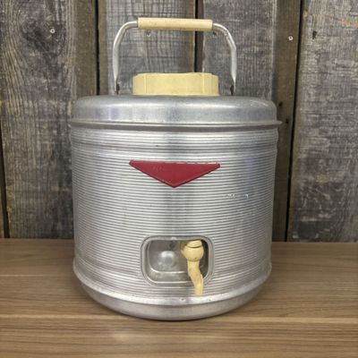 Vintage Belknap Bluegrass Aluminum Beverage Dispenser with Ceramic Liner