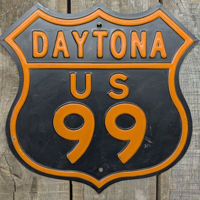Premier Signs Limited Edition Embossed Metal Daytona US 99 Shield Sign