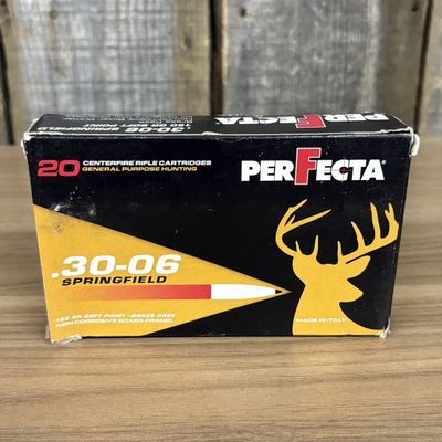 A Box of 20 Perfecta .30-06 Springfield 150 Grain Soft Point Centerfire Rifle Cartridges
