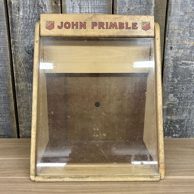 John Primble Belknap Hardware Wooden Countertop Pocket Knife Display Case