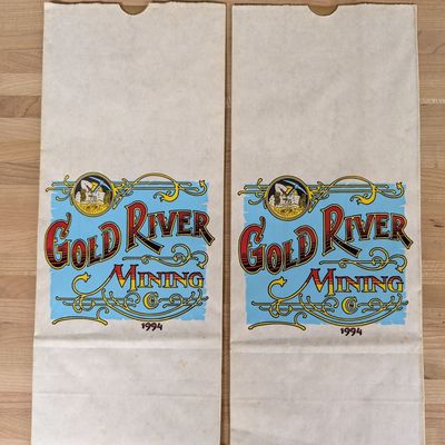 A Pair of Gold River Mining Co. Paper Bags Dated 1994