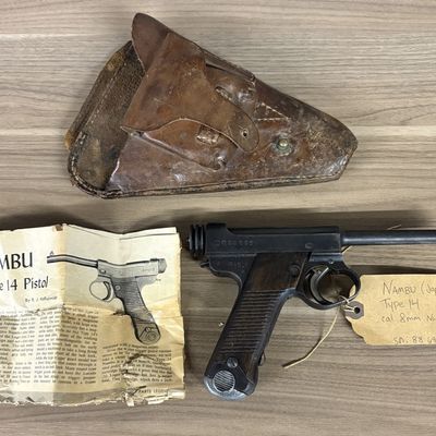 Japanese Nambu Type 14 Semi-Automatic Pistol with Holster and Magazine
