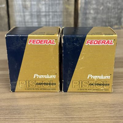 A Pair of Boxes of Federal Premium 357 Magnum Hydra-Shok Cartridges