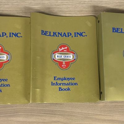 A Trio of Vintage Belknap, Inc. Blue Grass Employee Information Manuals