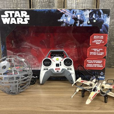 Star Wars Air Hogs X-Wing vs. Death Star Rebel Assault Remote Control Drone Set