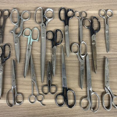 A Collection of Vintage Utility Scissors and Professional Tailoring Shears