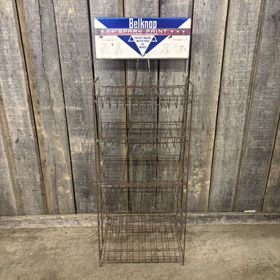 Vintage Belknap Metal Wire Spray Paint Tiered Display Rack