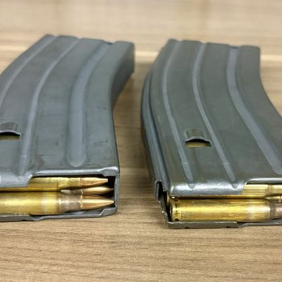 A Pair of Adventure Line Mfg. Co. AR-15 M16 30 Round Magazines with Ammunition