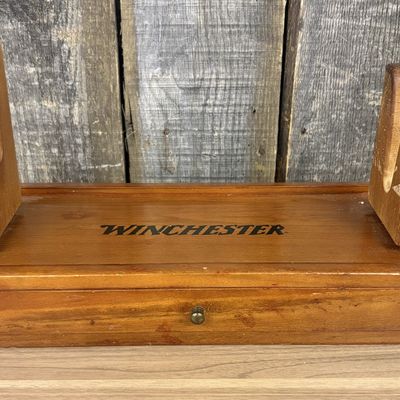 Winchester Wooden Gun Cleaning Station with 17 Piece Tool Kit
