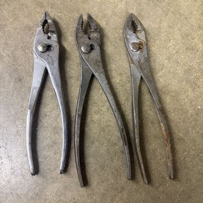 A Trio of Blue Grass Belknap Slip Joint Pliers