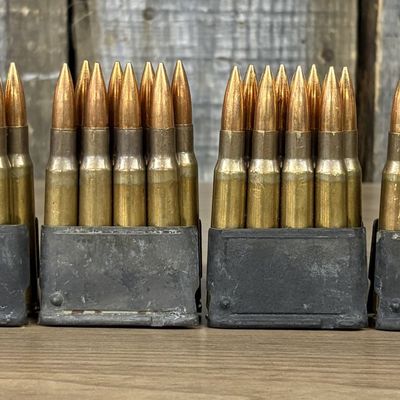 A Collection of M1 Garand En Bloc Clips with Greek HXP M2 Ball Ammunition