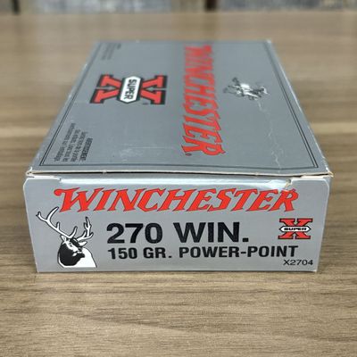 Winchester Super-X 270 Win. 150 Grain Power-Point Centerfire Rifle Cartridge Box