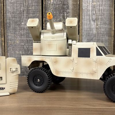 Large Scale Ignite Radio Controlled Military HMMWV with Turret and Remote