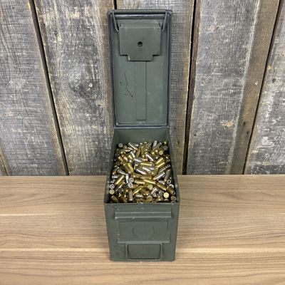 An Assortment of .45 Auto Ammunition in a Military Style Can