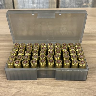A Group of Winchester Western .45 Auto Handgun Cartridges in a Midway Storage Case