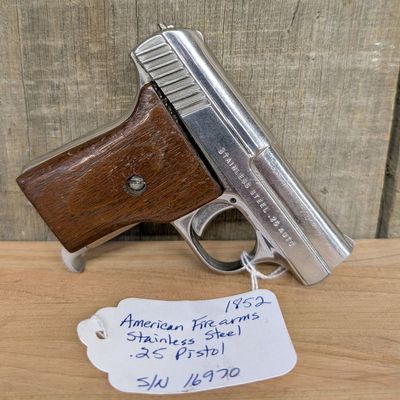 American Firearms Mfg. Co. Inc. Stainless Steel .25 ACP Pistol