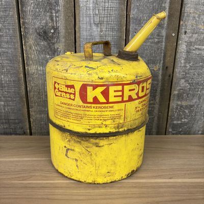 Blue Grass Vintage Steel 5 1/4 Gallon Kerosene Fuel Can