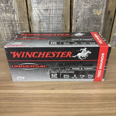 Winchester Universal 12-Gauge Shotgun Shells, 100 Rounds