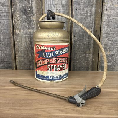 Vintage Belknap Blue Ribbon Compressed Air Sprayer