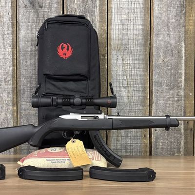 Ruger Model 10/22 Takedown Semi-Automatic Rifle with Redfield Scope and Accessories