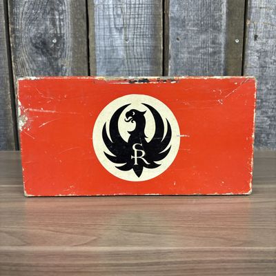 A Vintage Ruger .22 Caliber Pistol Box with Related Instruction Manuals and Ephemera