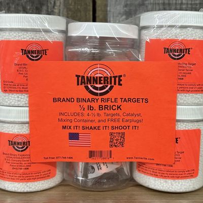 A Set of Tannerite Brand Binary Rifle Targets 1/2 lb. Brick